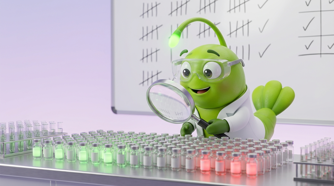 Bazil v laboratoři testů